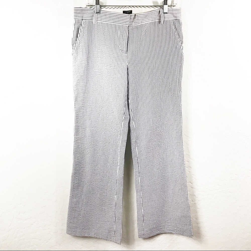 J.Crew Factory Blue & White Seersucker Pants